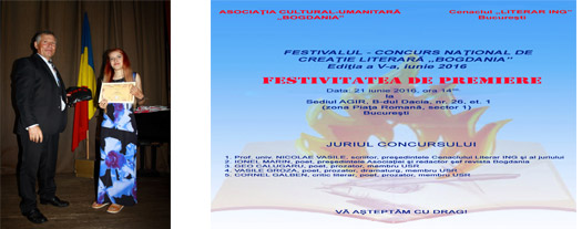 Ionel Marin înmânând premii la Festivalul Bogdania