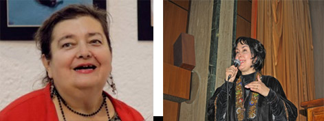 Doina Ghițescu și Manuela Golescu, recitând în cenaclu