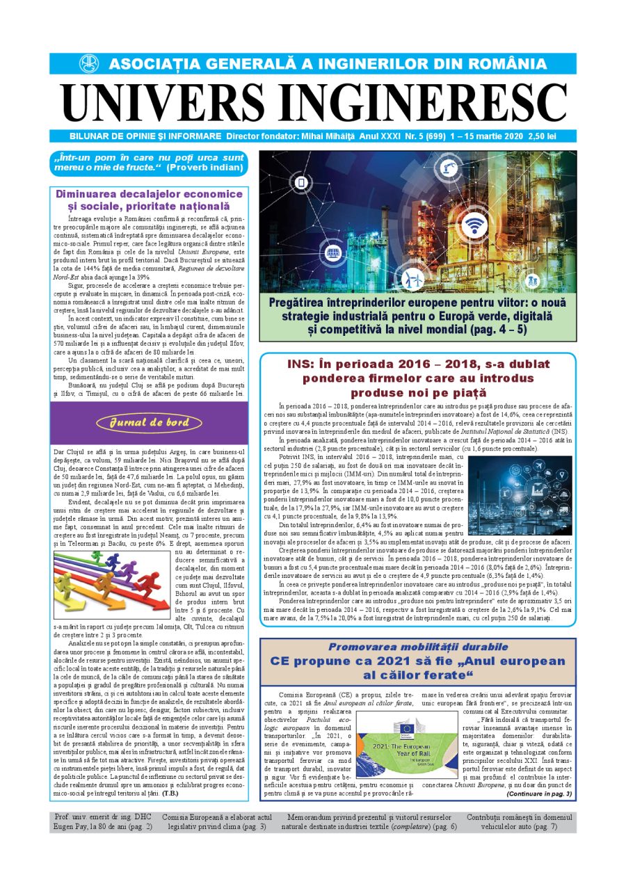 Coperta Univers Ingineresc nr. 5/2020
