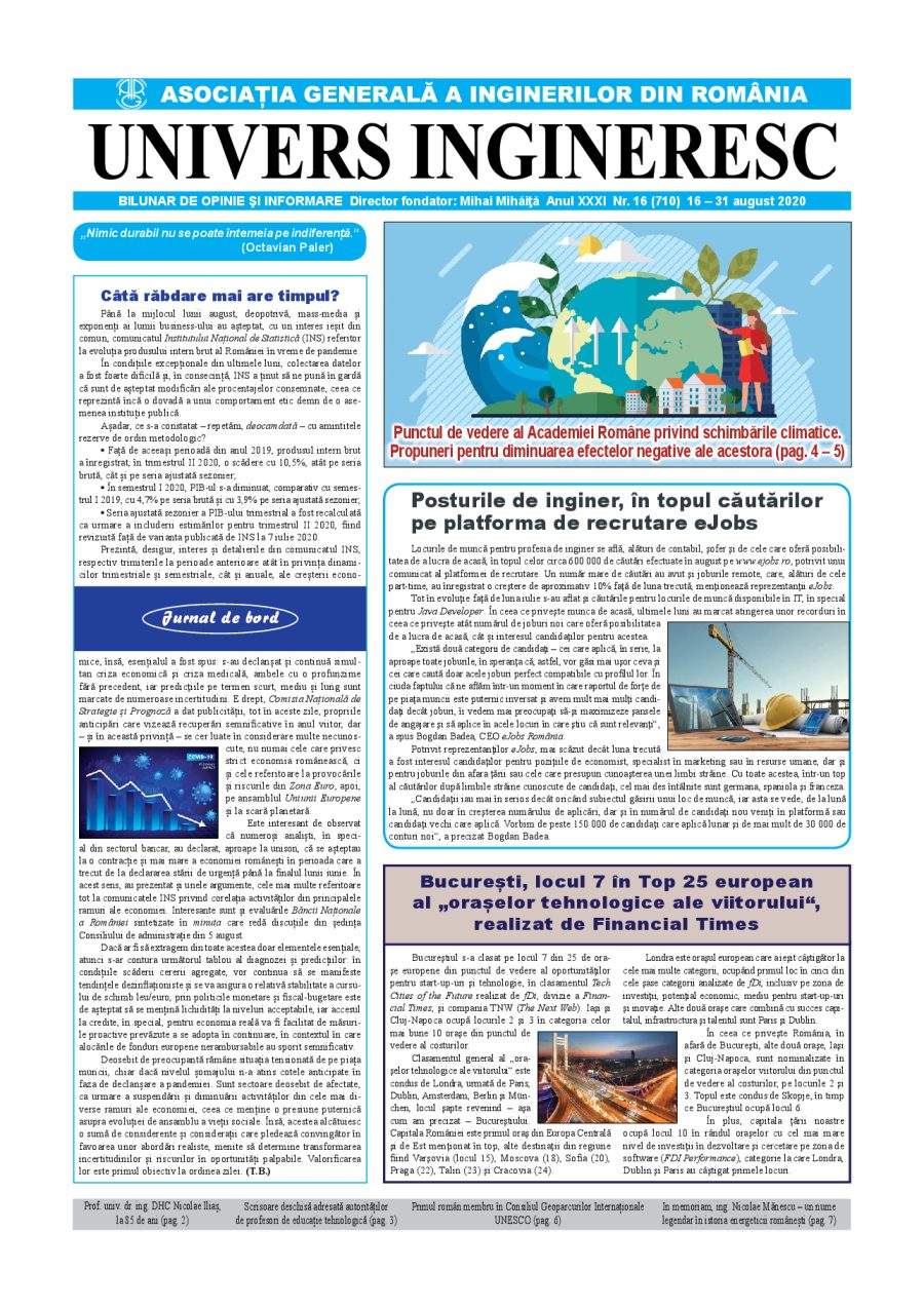 Coperta Univers Ingineresc nr. 16/2020