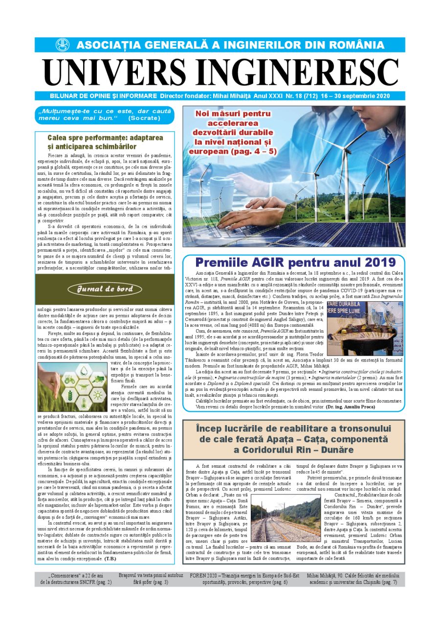 Coperta Univers Ingineresc nr. 18/2020