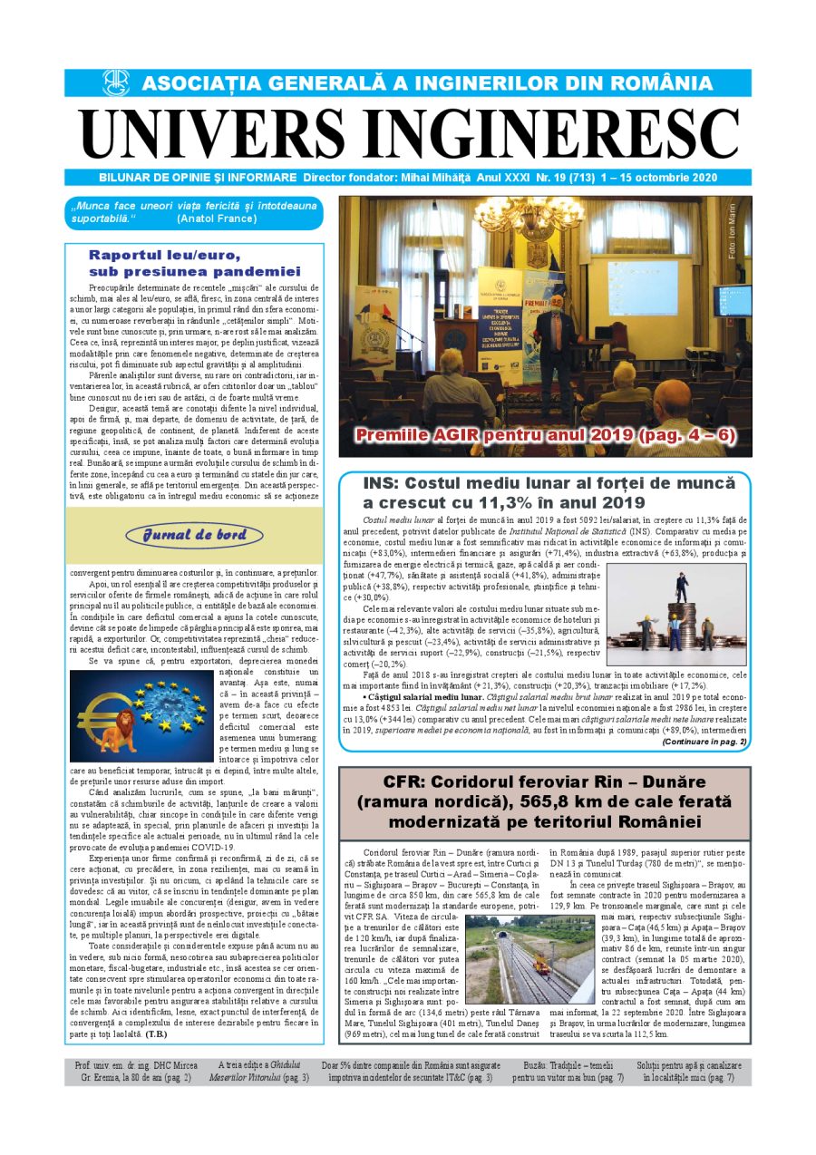 Coperta Univers Ingineresc nr. 19/2020