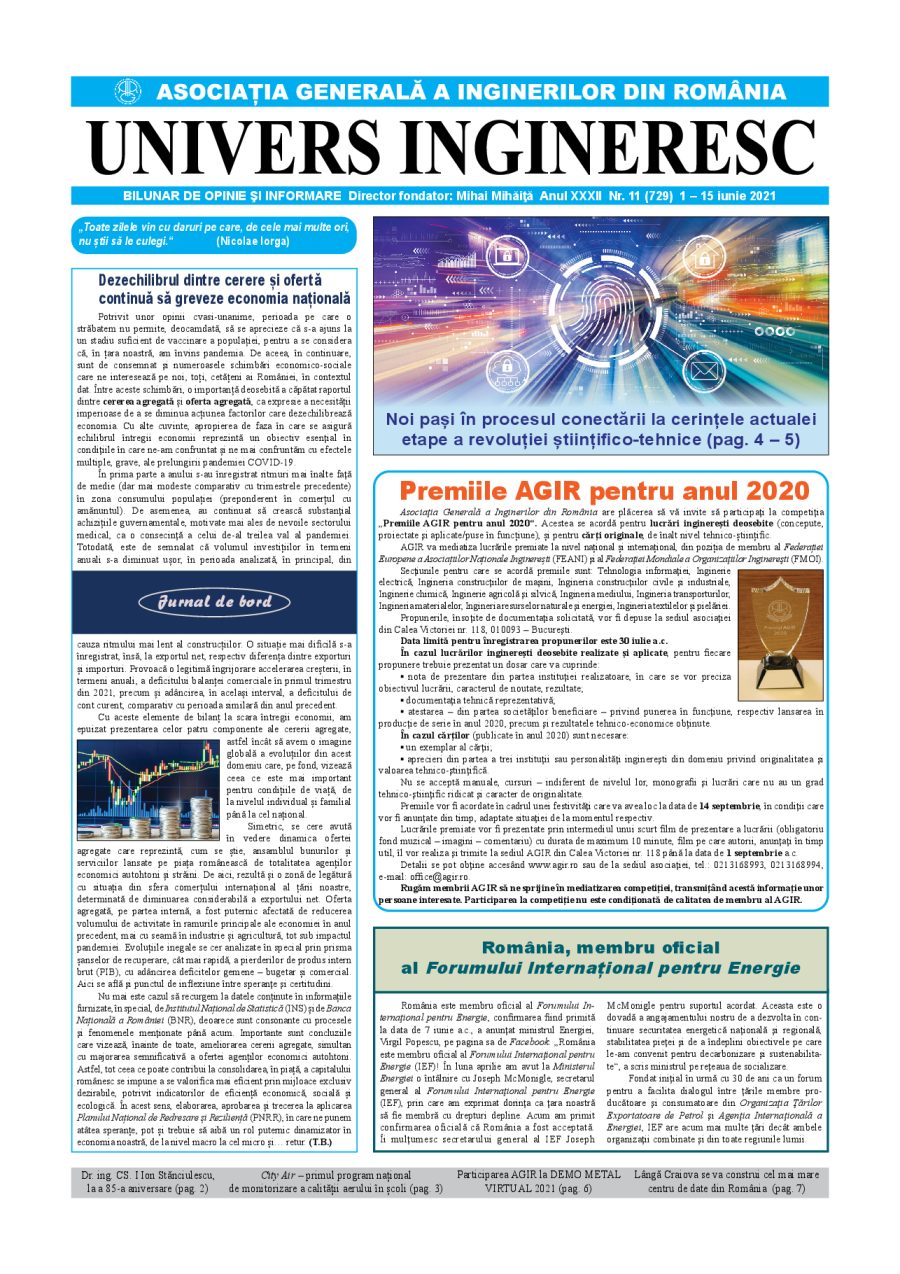 Coperta Univers Ingineresc nr. 11/2021