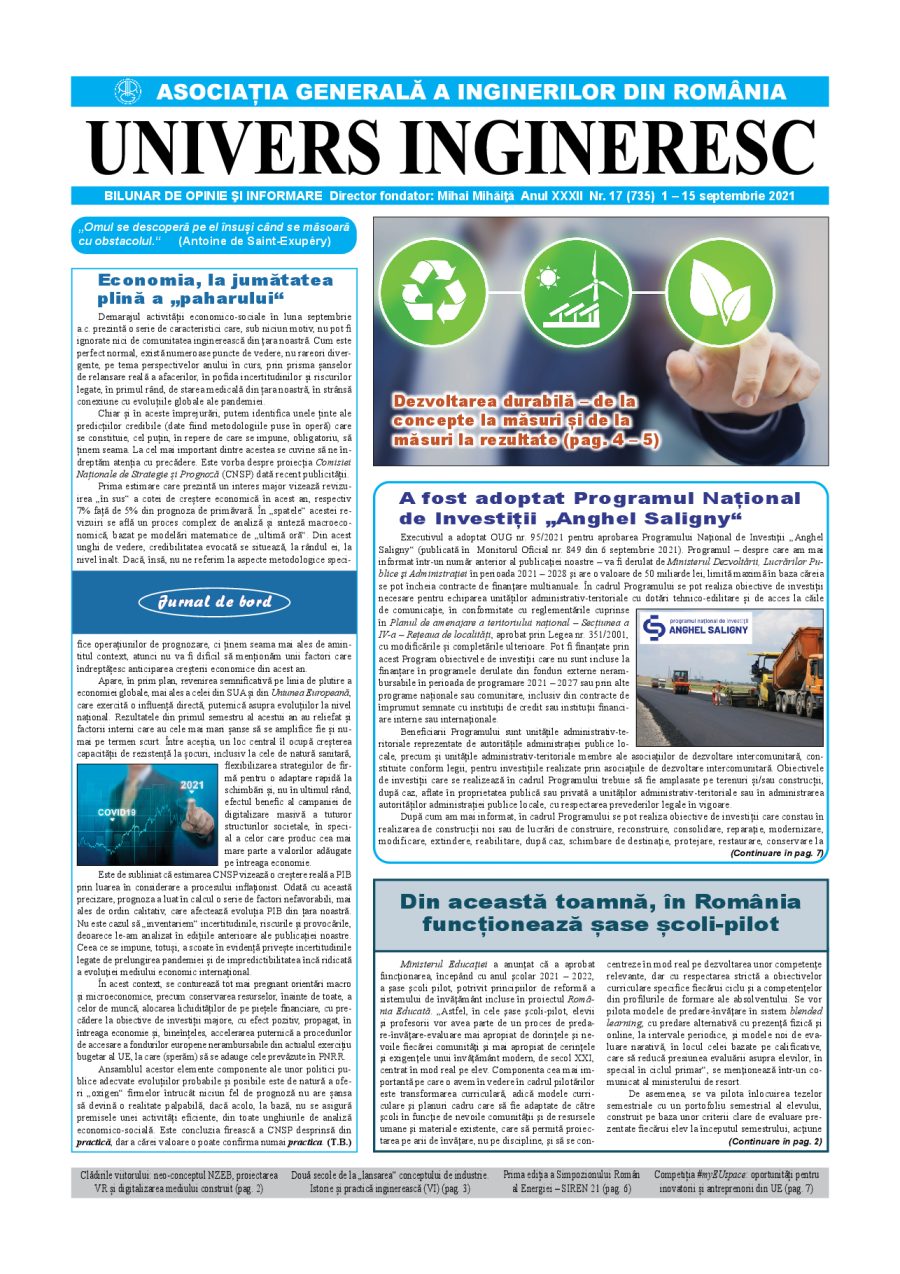 Coperta Univers Ingineresc nr. 17/2021