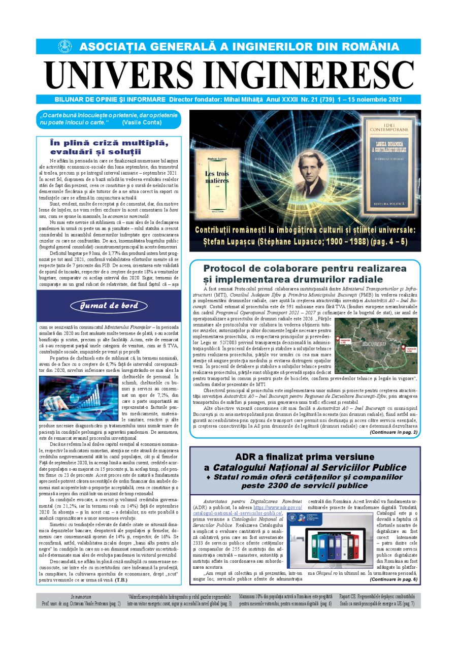 Coperta Univers Ingineresc nr. 21/2021