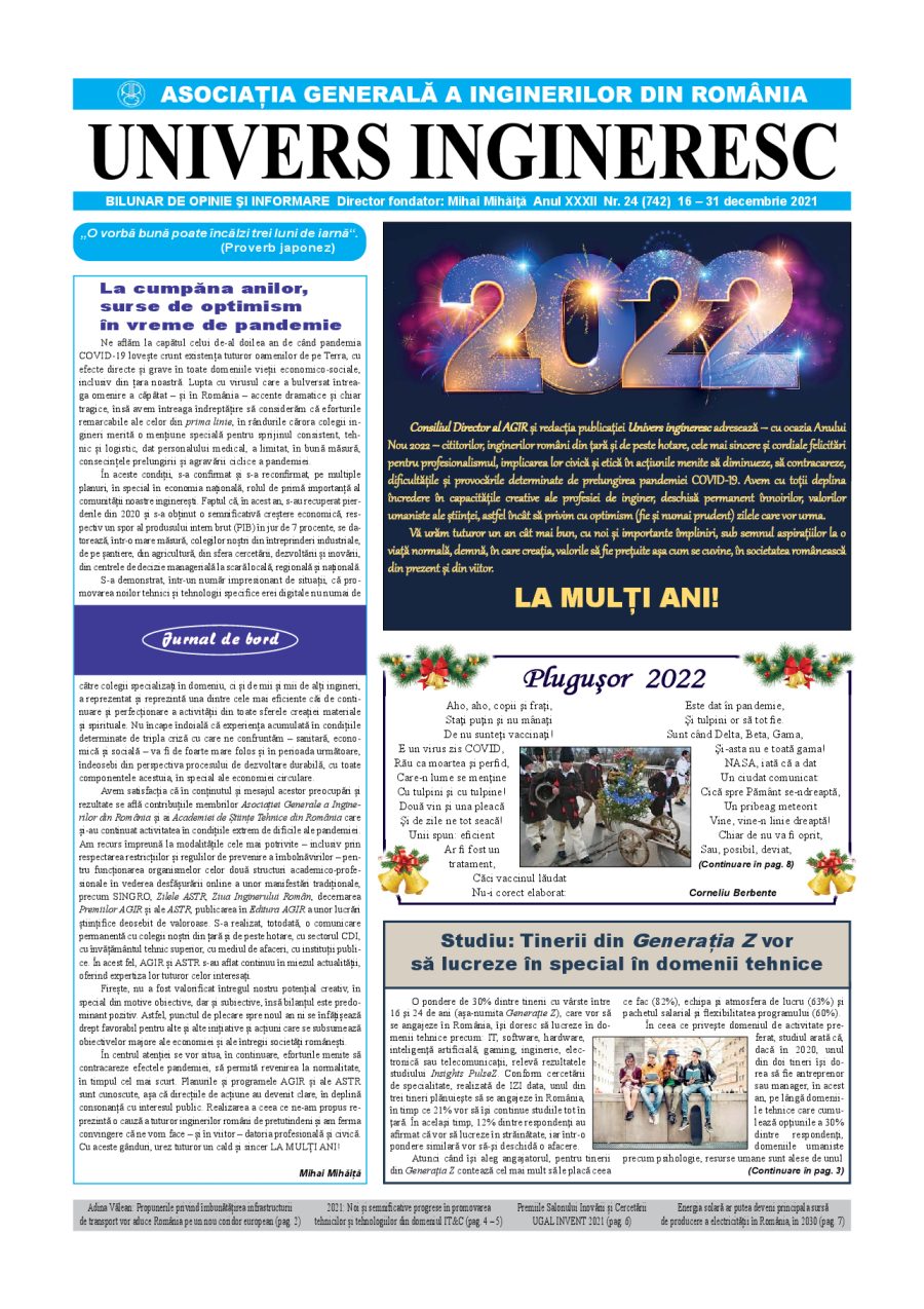 Coperta Univers Ingineresc nr. 24/2021