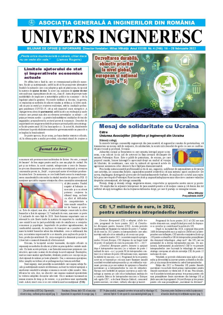 Coperta Univers Ingineresc nr. 4/2022