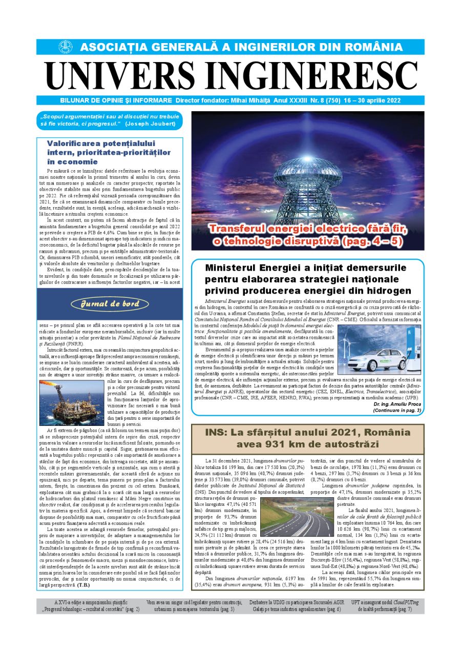 Coperta Univers Ingineresc nr. 8/2022