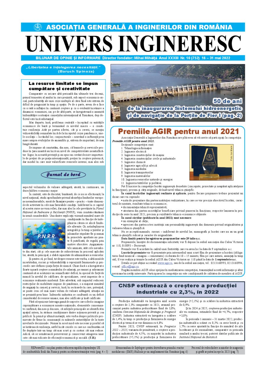 Coperta Univers Ingineresc nr. 10/2022