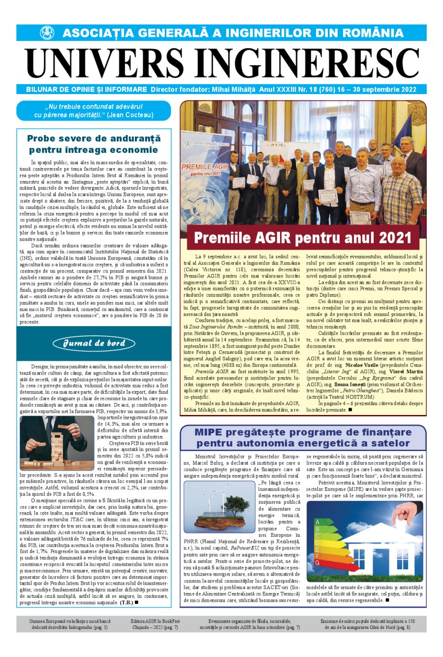 Coperta Univers Ingineresc nr. 18/2022