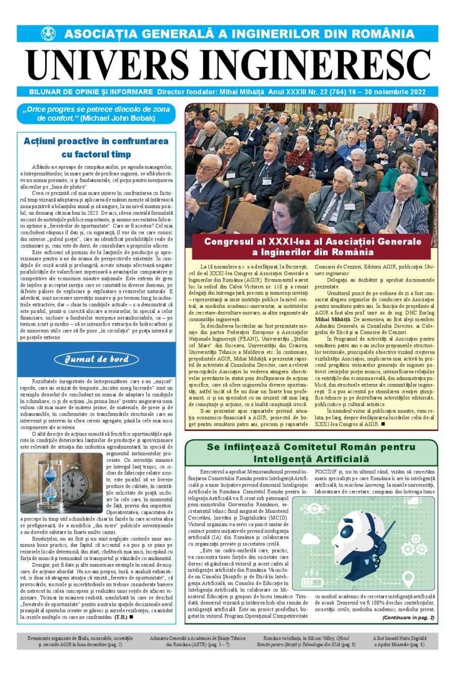 Coperta Univers Ingineresc nr. 22/2022