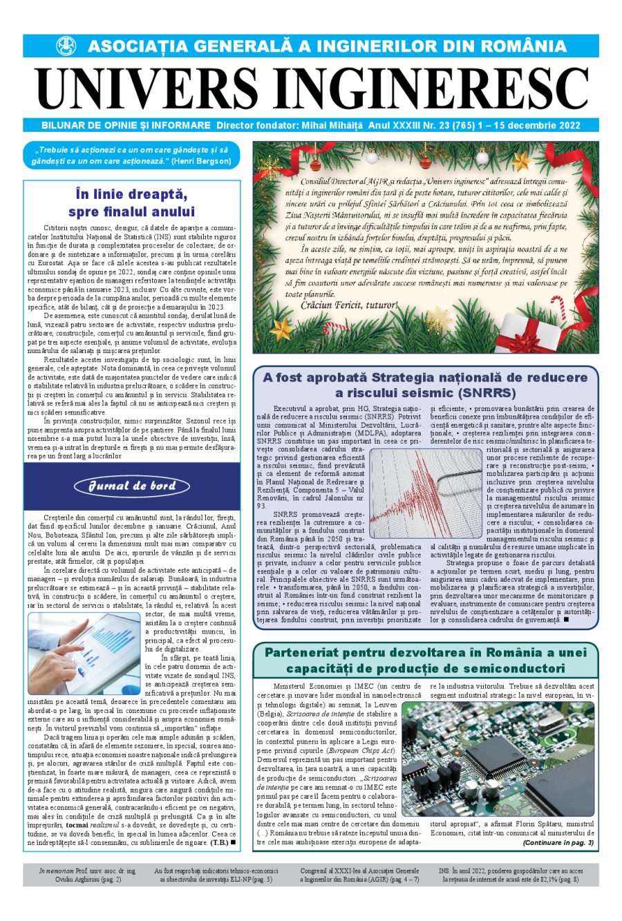Coperta Univers Ingineresc nr. 23/2022