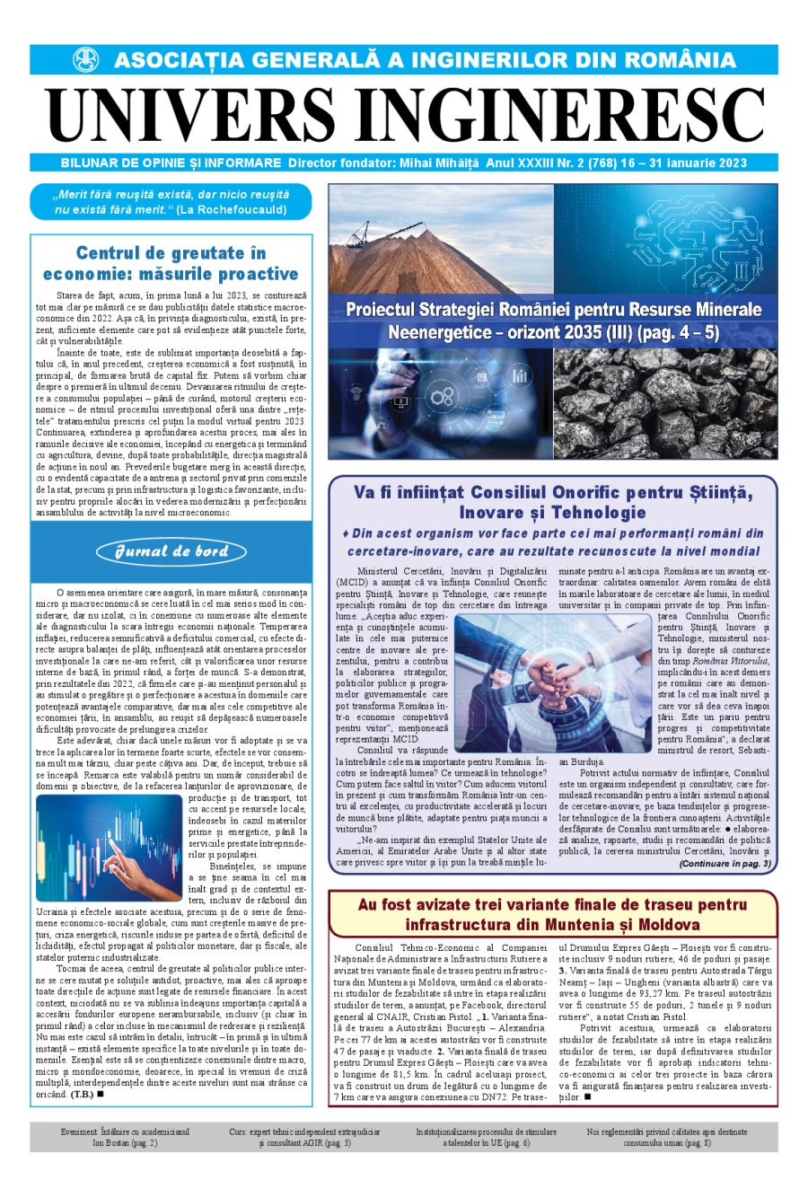 Coperta Univers Ingineresc nr. 2/2023