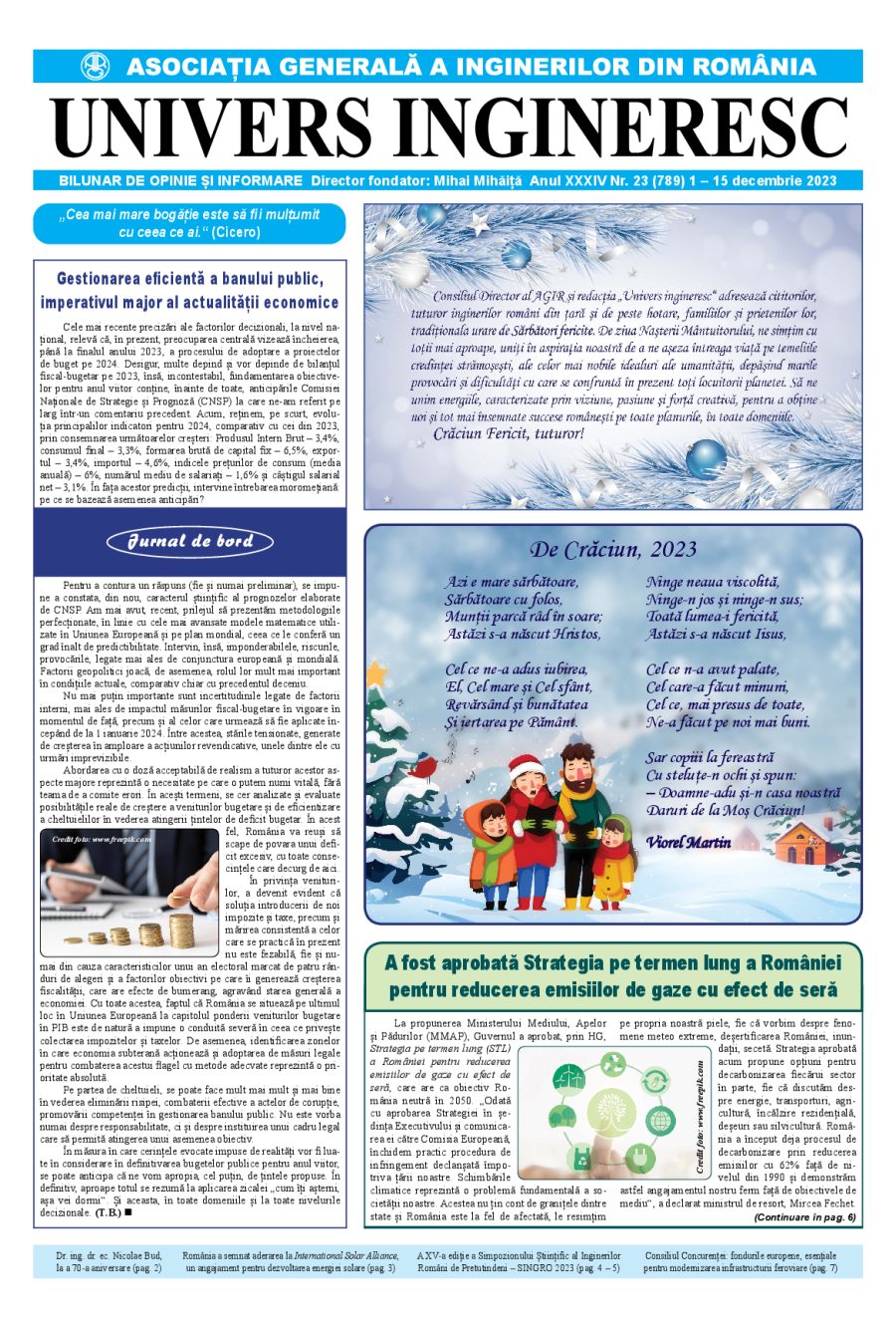 Coperta Univers Ingineresc nr. 23/2023