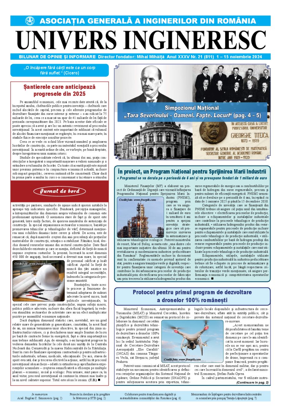 Coperta Univers Ingineresc nr. 21/2024