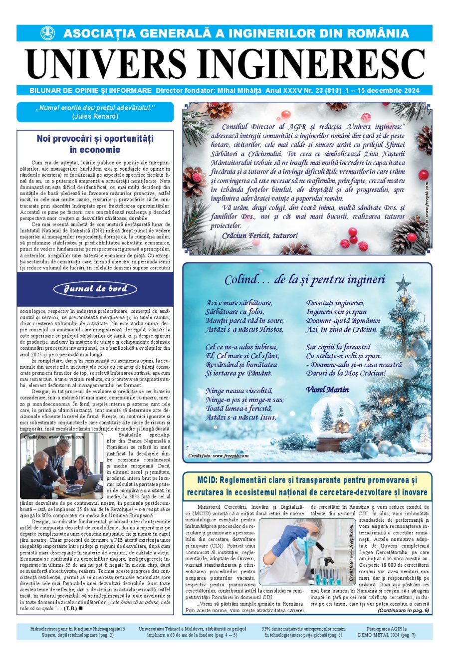 Coperta Univers Ingineresc nr. 23/2024