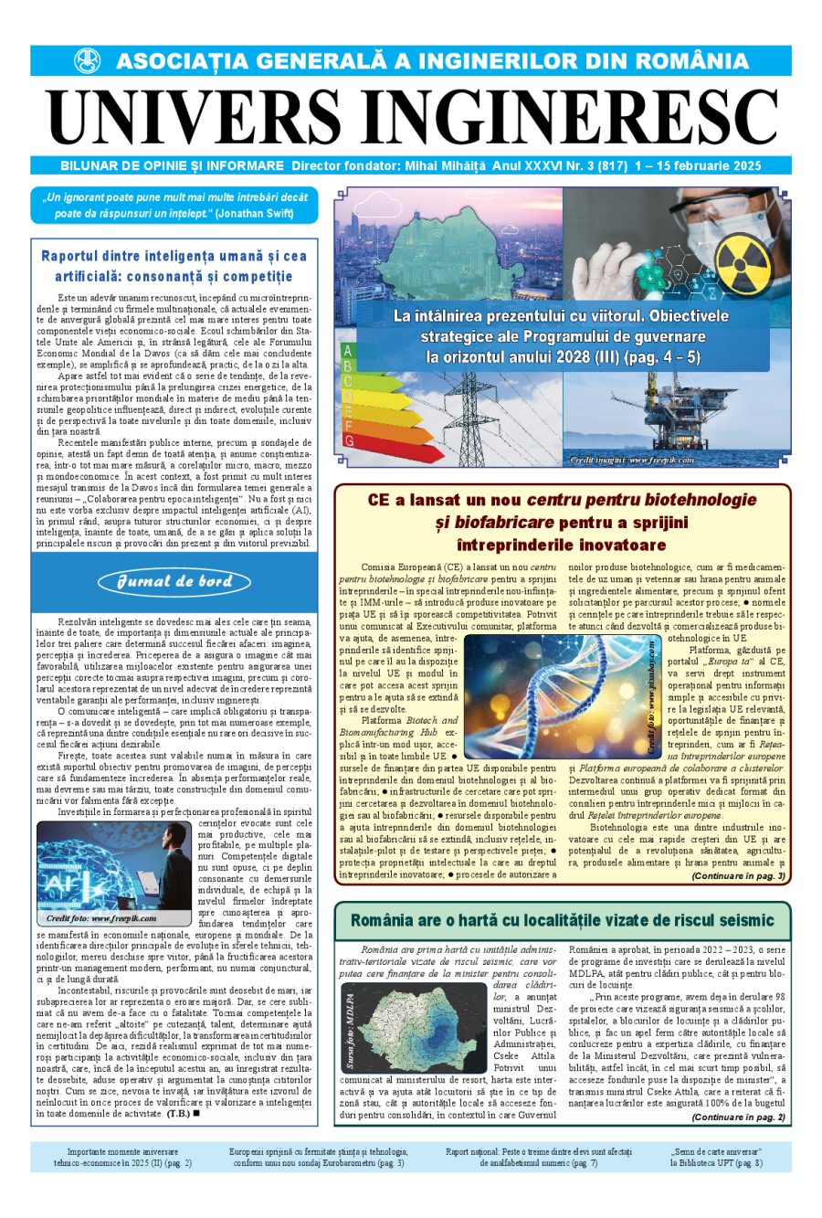 Coperta Univers Ingineresc nr. 3/2025