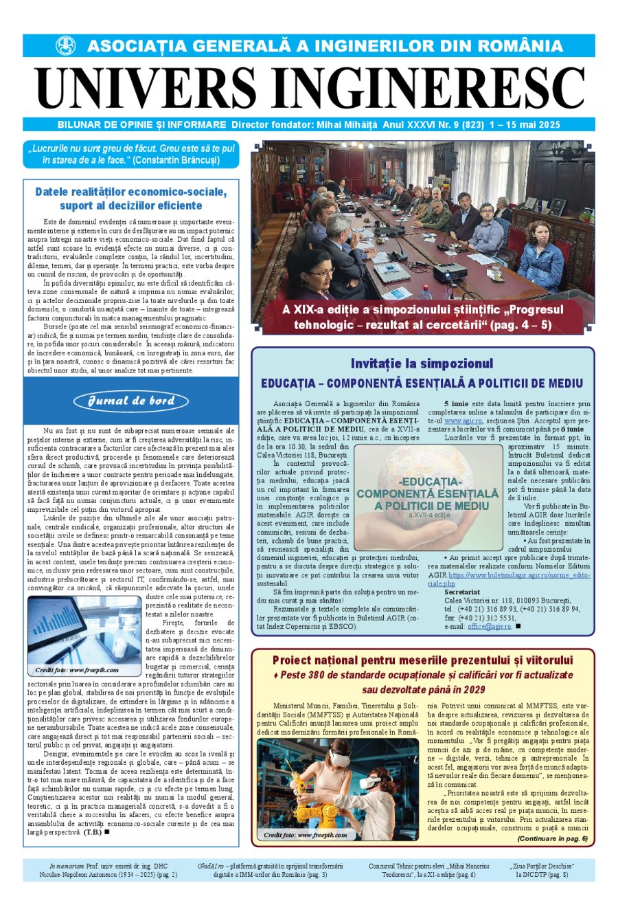 Coperta Univers Ingineresc nr. 9/2025