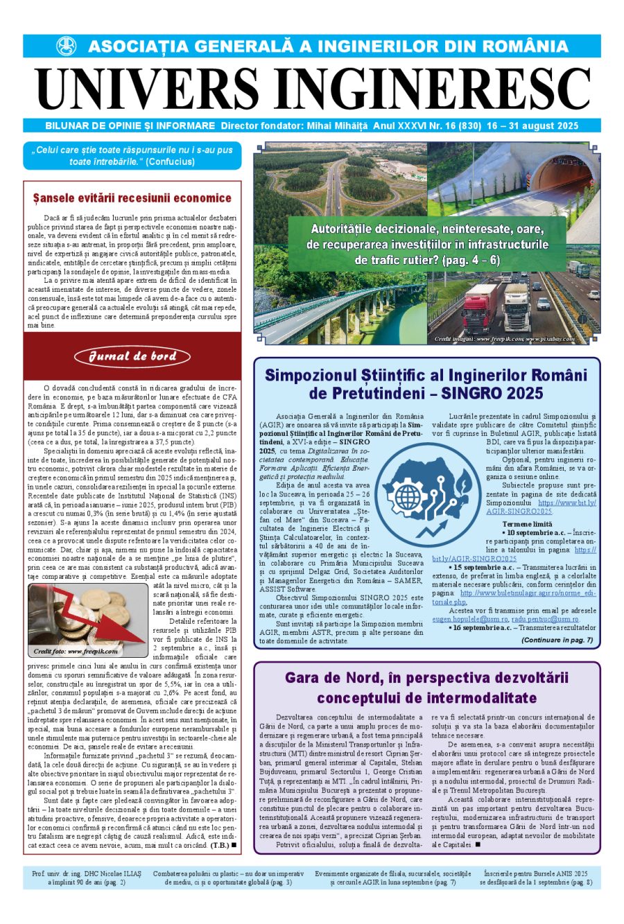 Coperta Univers Ingineresc nr. 16/2025