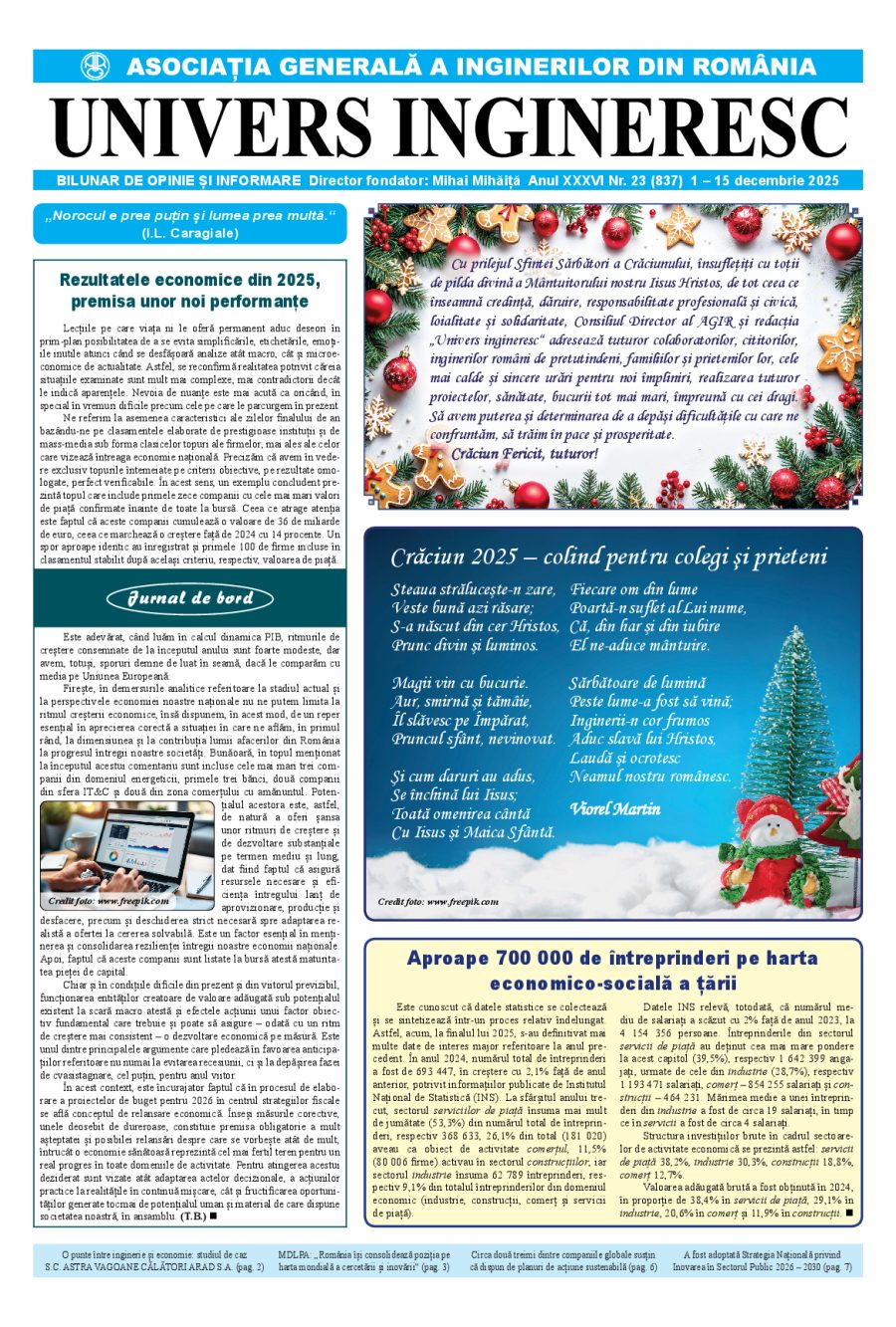 Coperta Univers Ingineresc nr. 23/2025