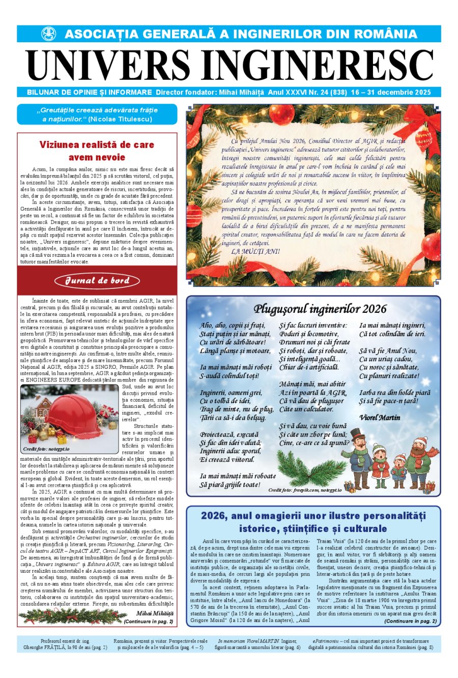Coperta Univers Ingineresc nr. 24/2025