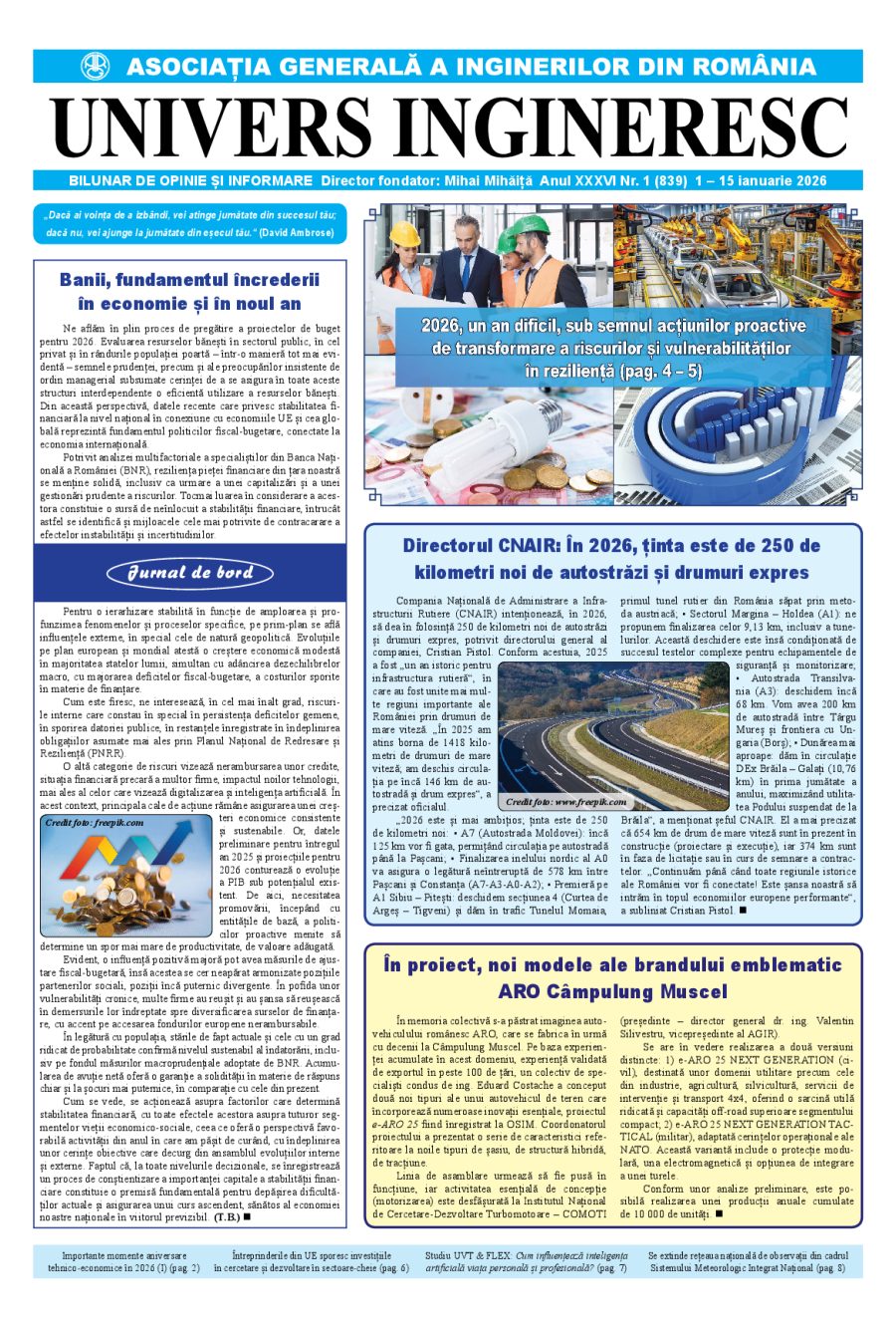 Coperta Univers Ingineresc nr. 1/2026