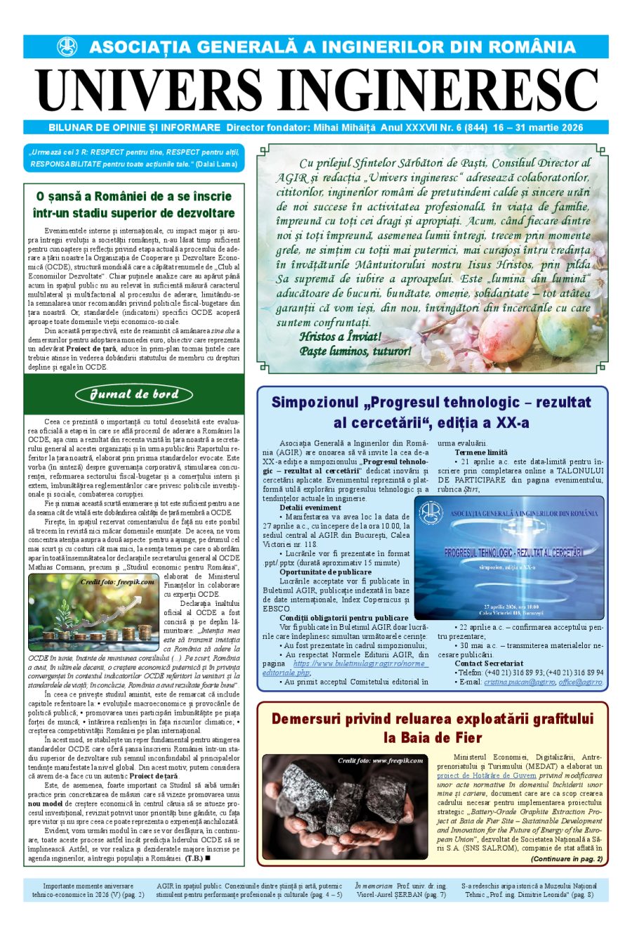 Coperta Univers Ingineresc nr. 6/2026