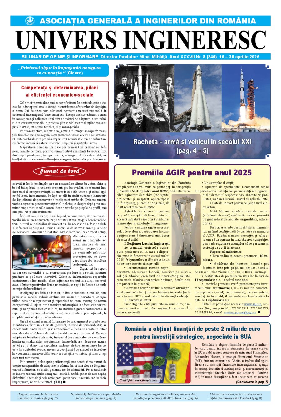 Coperta Univers Ingineresc nr. 8/2026