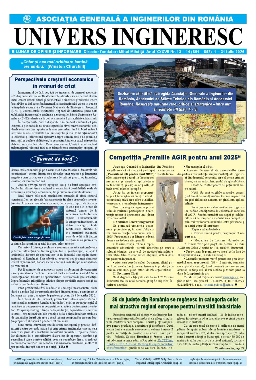 Coperta Univers Ingineresc nr. 13/2026